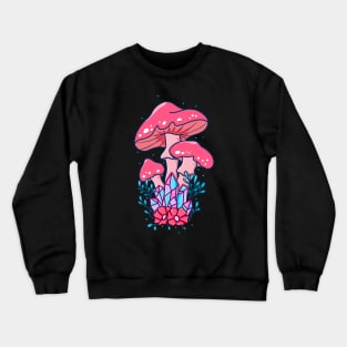 Mushroom and Crystals Crewneck Sweatshirt